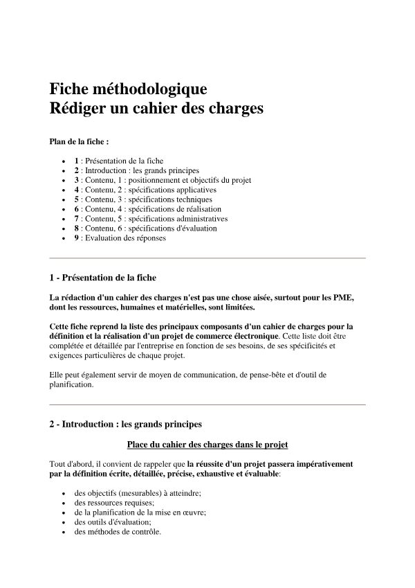 Couverture de Rédiger un cahier des charges