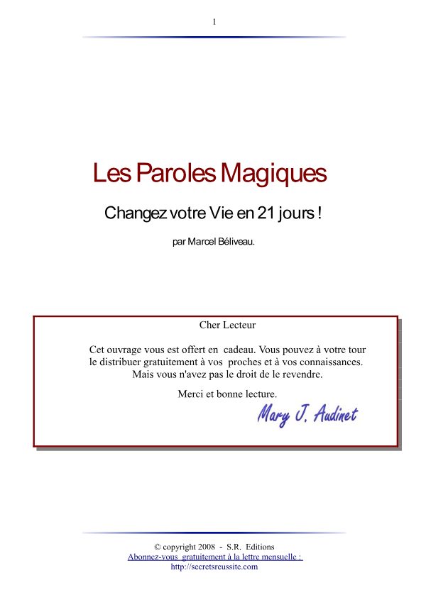 Parolesmagiques