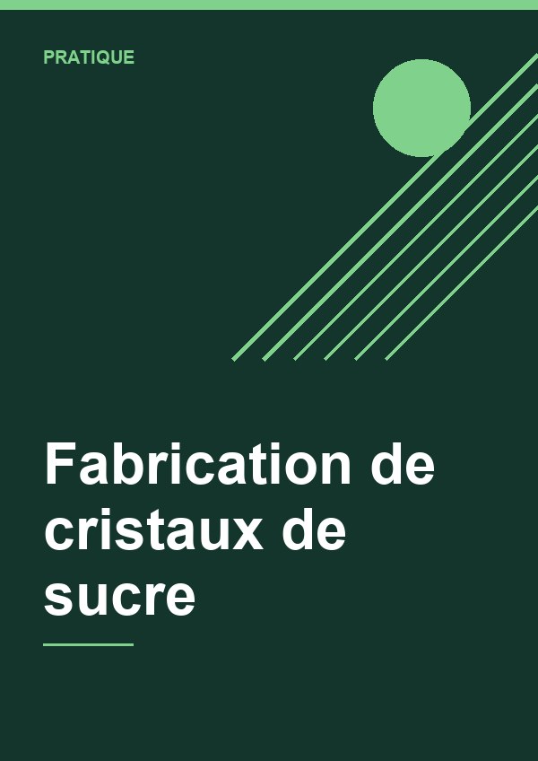 Couverture de Fabrication de cristaux de sucre