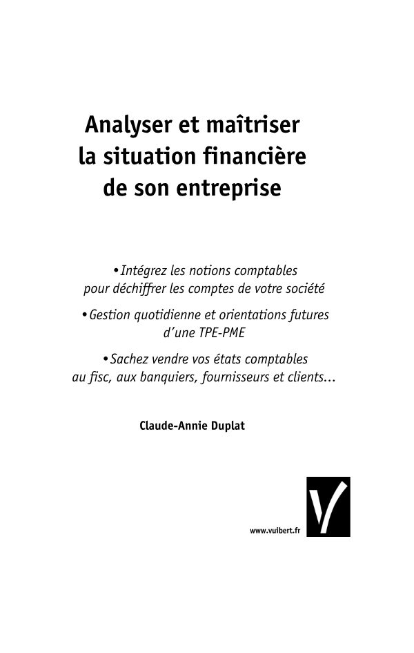 Couverture de Situation financiere des entreprises
