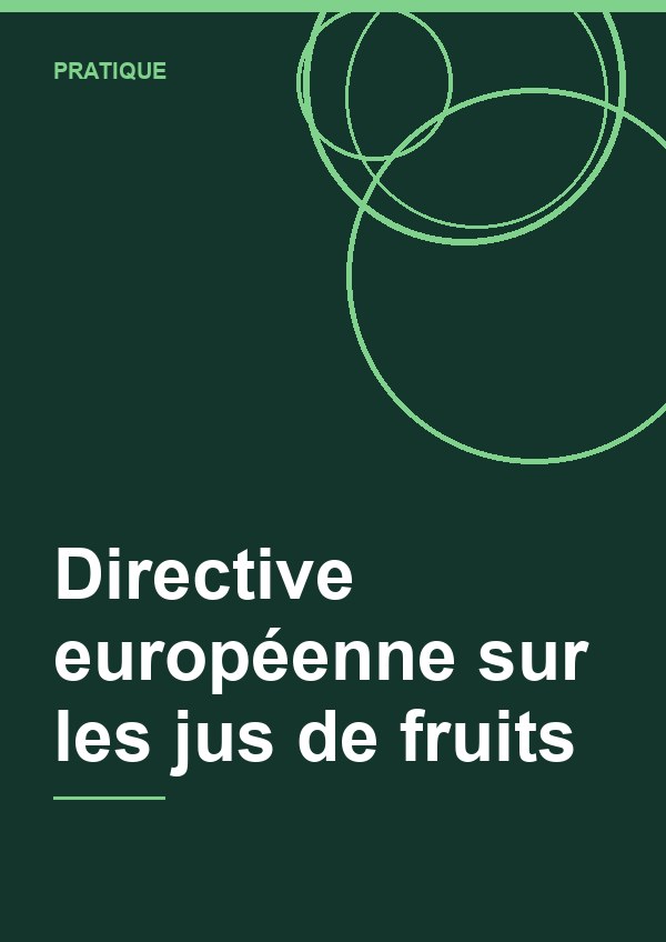Couverture de Directive européenne sur les jus de fruits