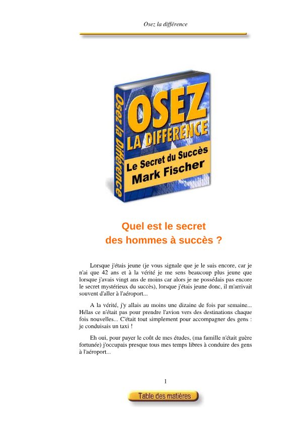 Couverture de Osez la différence
