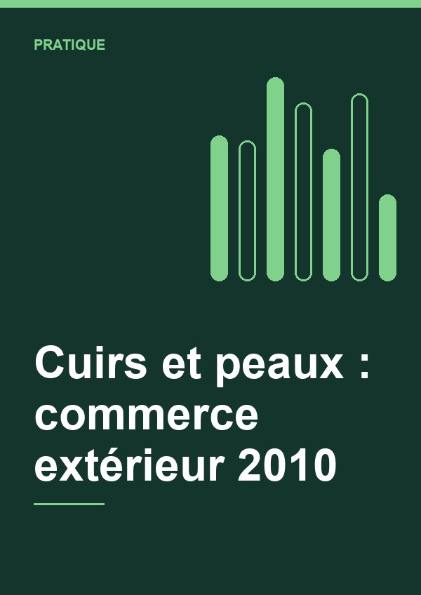 Couverture de Cuirs et peaux : commerce extérieur 2010
