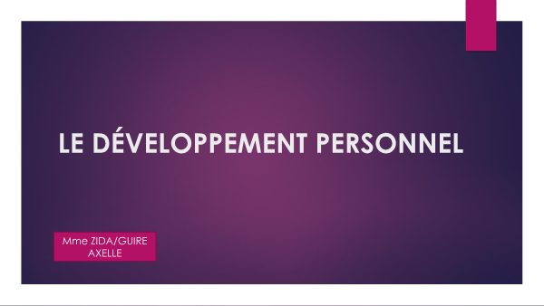 Couverture de Le développement personnel