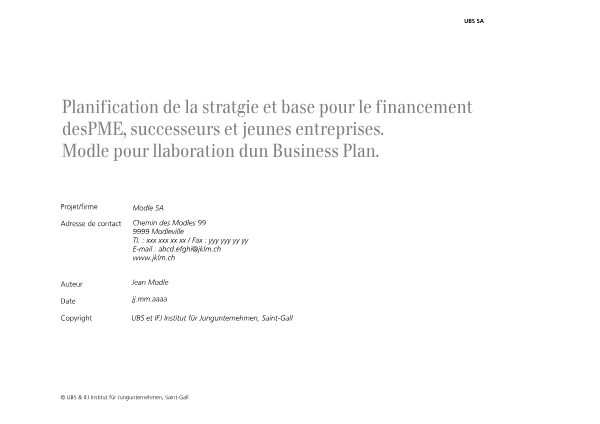 Couverture de Le business plan, un outil de gestion stratégique