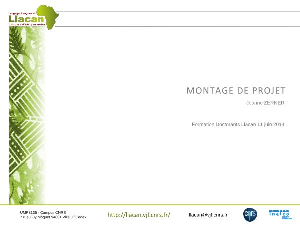 Couverture de Montage Projet