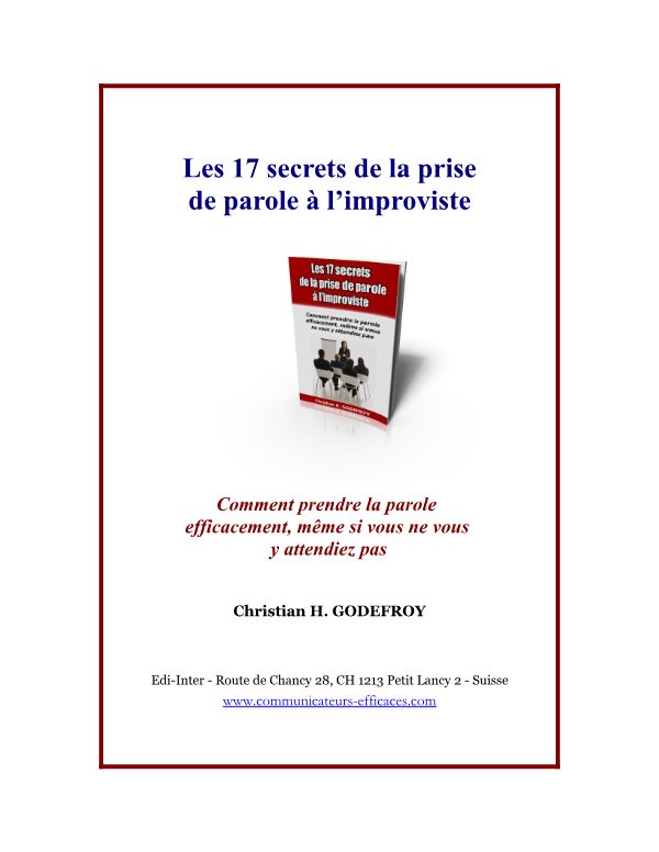 Les 17 secrets de la prise de parole à l'improviste