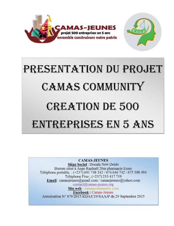Couverture de Projet Camas Avril 2019++