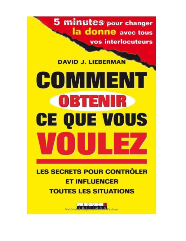 Couverture de Obtenir ce que vous voulez