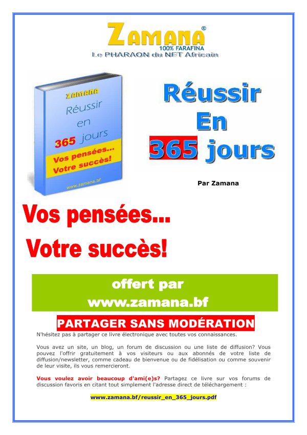 Réussir en 365 jours : vos pensées, votre succès