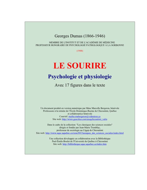 Le sourire : psychologie et physiologie