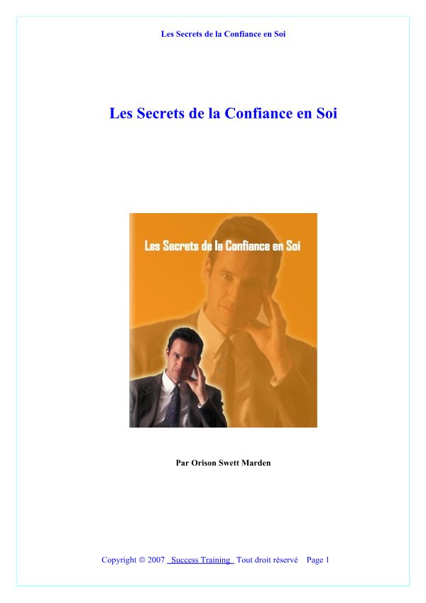 Couverture de Les secrets de la confiance en soi